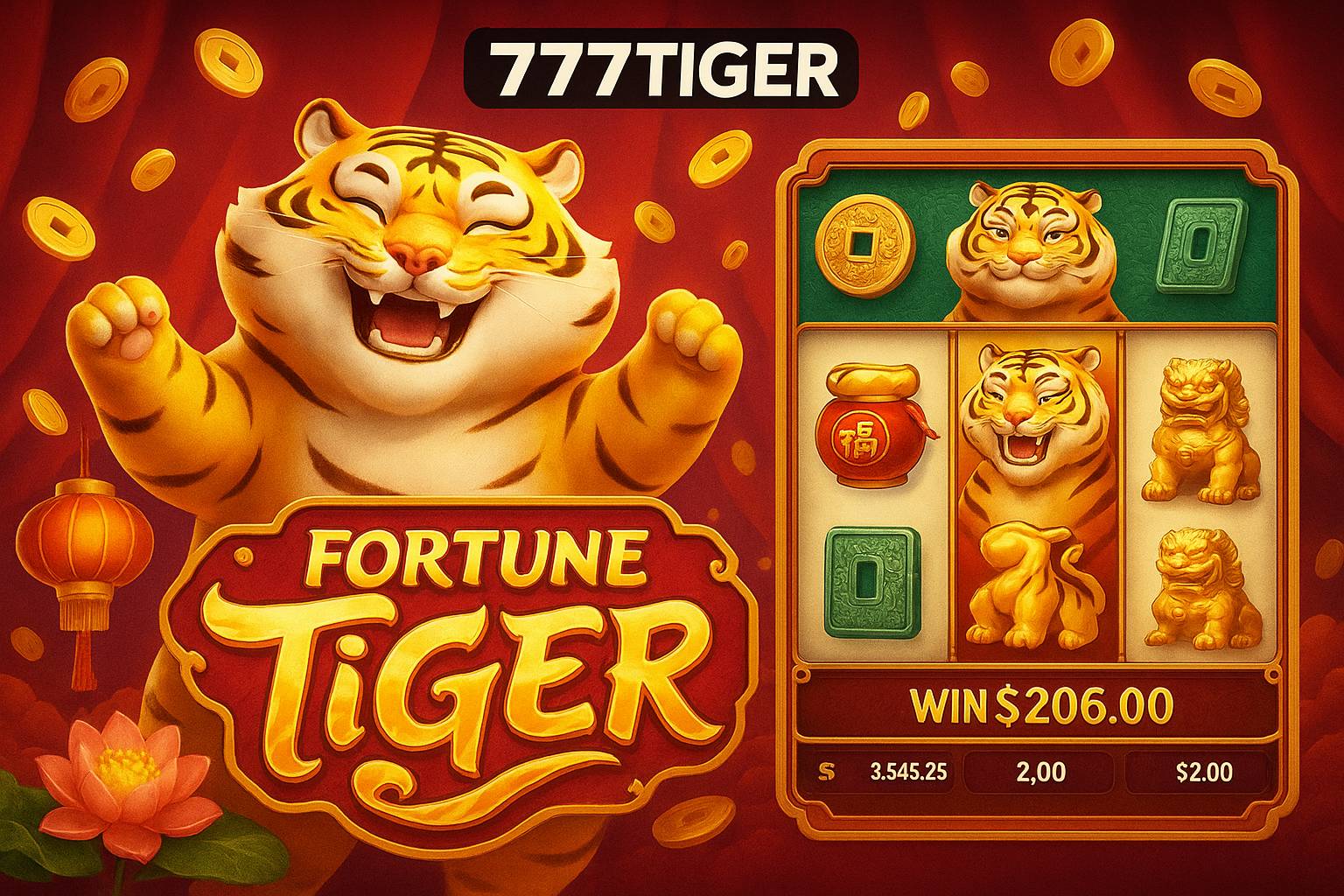 Fortune Tiger é um jogo imperdível no 777TIGER Casino